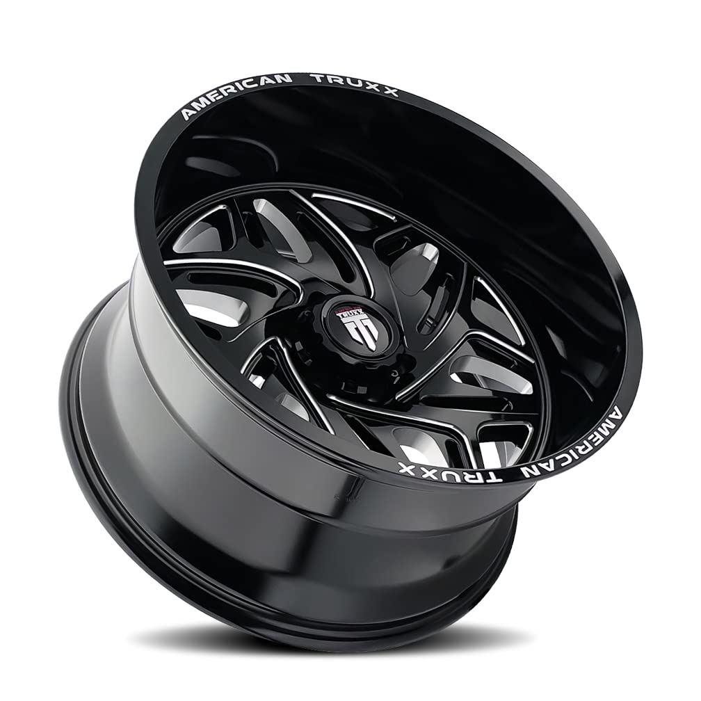 AT1914 American Truxx EUPHORIA Black Wheel Milled (20 x 10. inches /5 x 127 mm, -19 mm Offset)