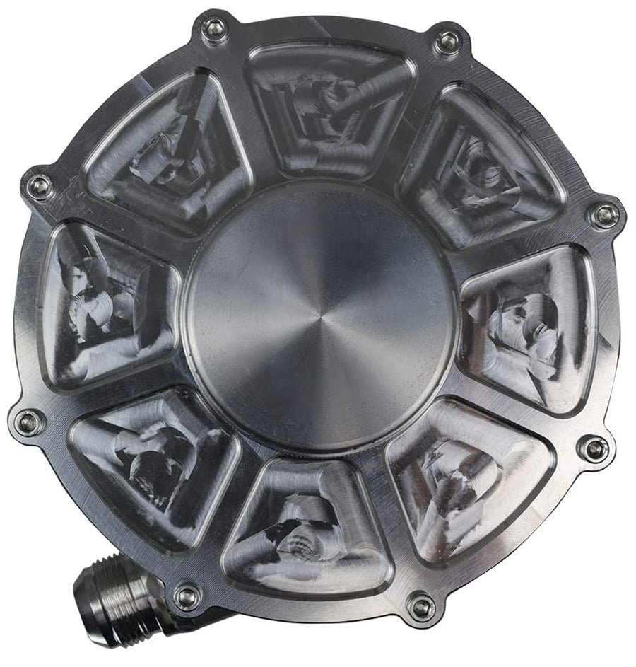 Moroso Dry Sump Tank 22614, 7" OD Split Top, 15" Tall w/Breather Tank, 6 Quart Capacity