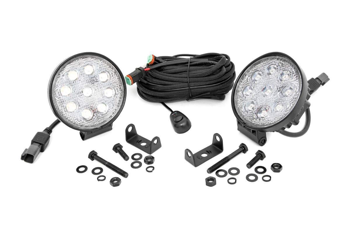 4" Rough Country LED Round Offroad Lights | Pair - 70804