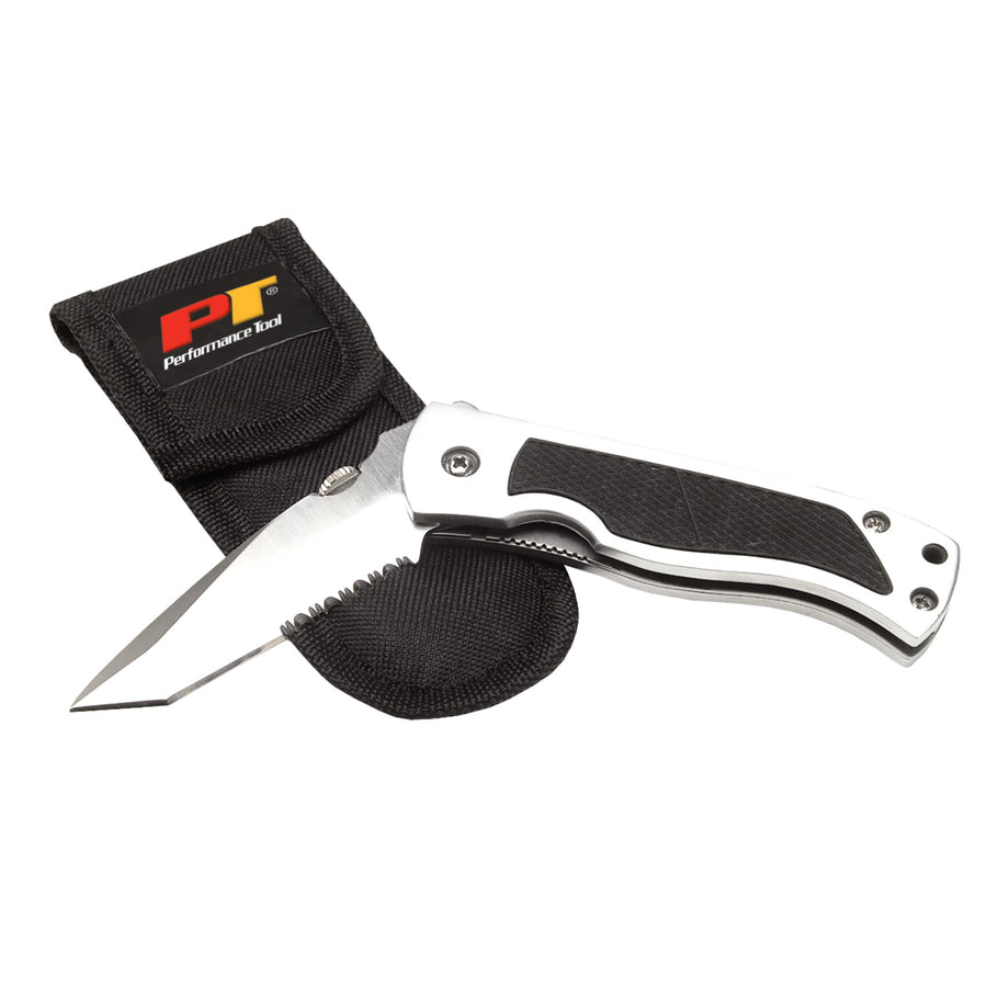 W458 Performance Tool Folding Utility Knife with Locking Safety Mechanism and Nylon Storage Case