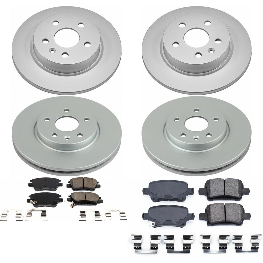 Power Stop Z17 Evolution Geomet Coated Brake Kit Front & Rear For Chevrolet Cruze 2016 [Model Specific]