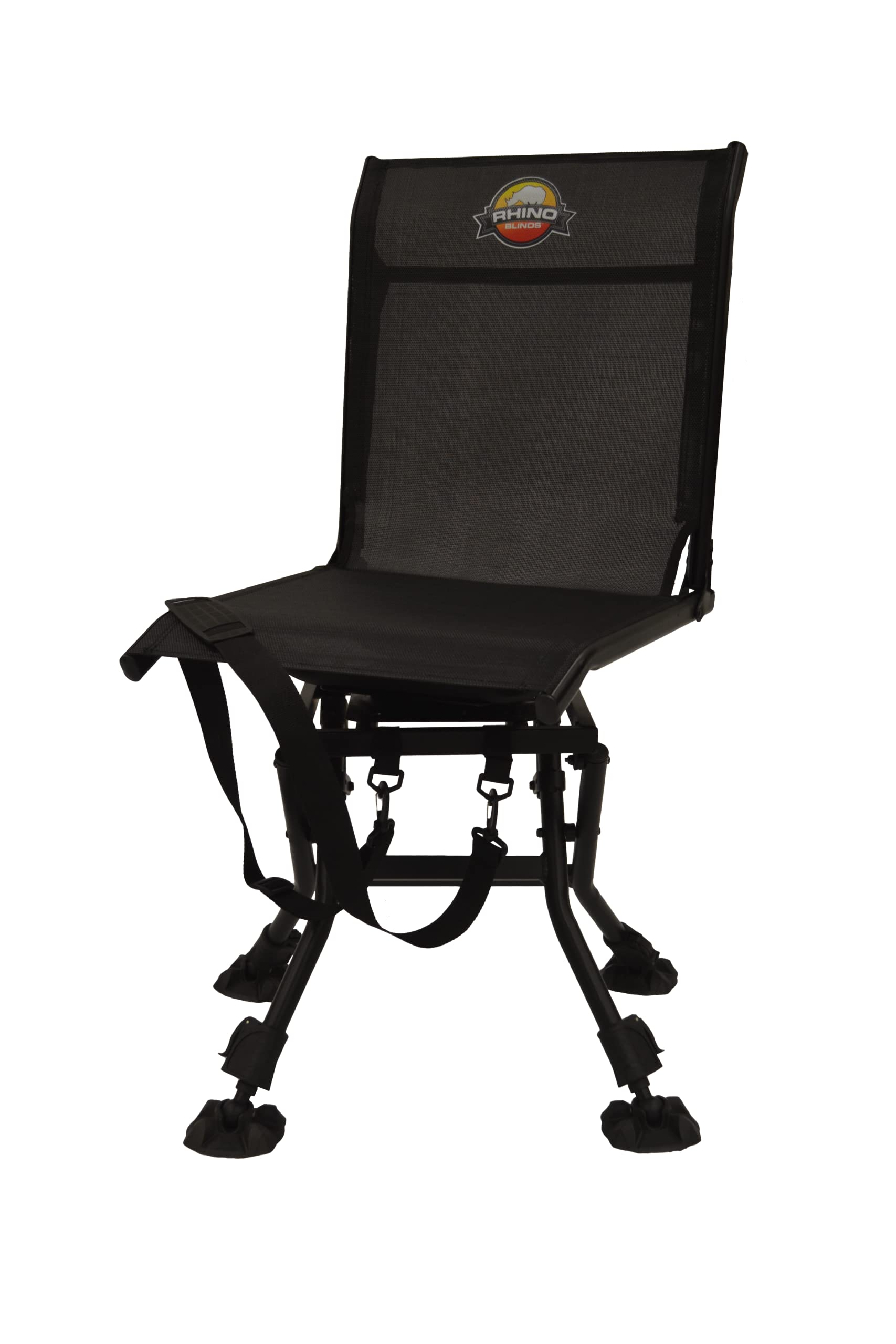 Rhino Outdoors Deluxe RC-009 Adjustable Hunting Chair with 360° Swivel Seat, Black