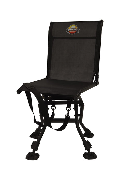 Rhino Outdoors Deluxe RC-009 Adjustable Hunting Chair with 360° Swivel Seat, Black