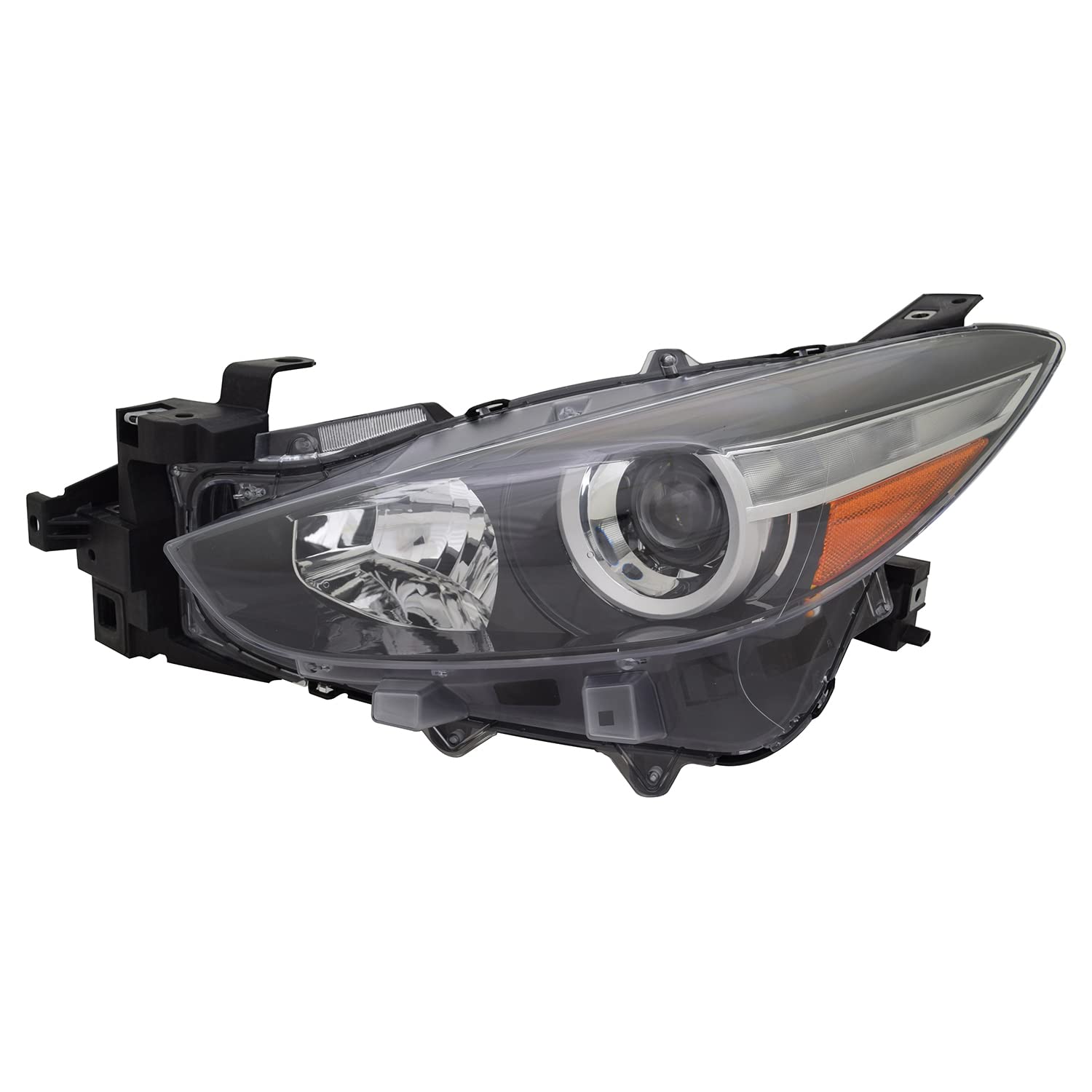 Left TYC Headlight Assembly Compatible with 2017-2018 Mazda Mazda3