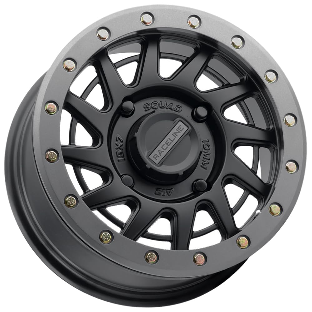 Raceline Beadlock Squad Wheel-15x7-6+1-4/13 Black with Aluminum,Gunmetal,Zinc (1 x 1. inches /1 x, 1 mm Offset)