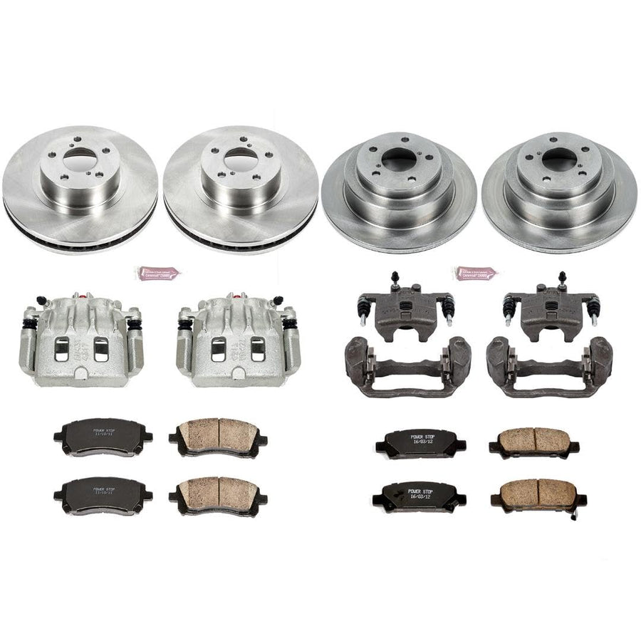 Power Stop KCOE1122 1-Click Autospecialty OE Replacement Brake Kit with Calipers For Subaru Forester 1998-2002, Subaru Impreza 1998-2001 [Model Specific]