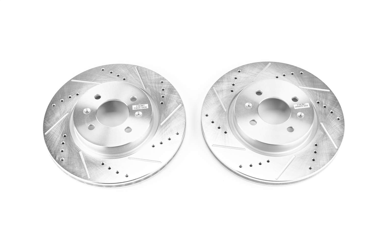 Power Stop JBR1562XPR Front Brake Rotor Pair Drilled and Slotted For Hyundai Accent 2018-2022, Kia Rio 2012-2022 [Model Specific]