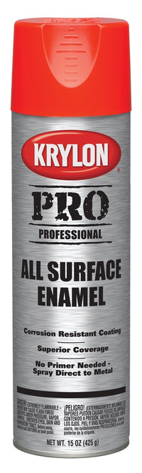 Krylon Professional K05817 All Surface Enamels, Orange, 15 Ounce