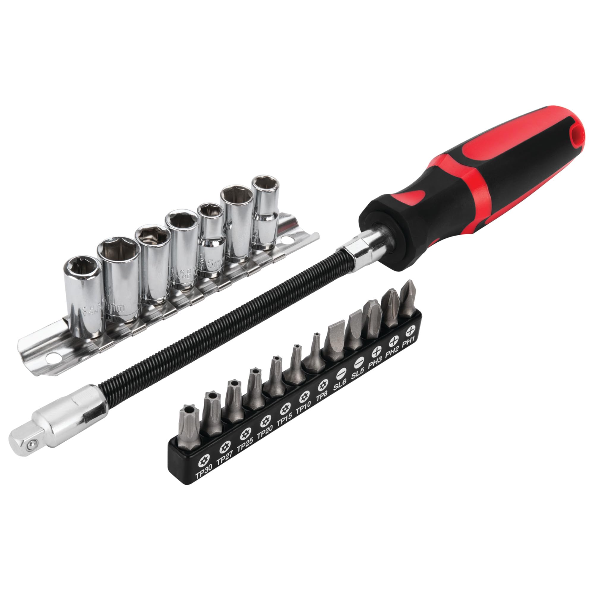 20 Pc. Performance Tool W1744 Multi-Purpose Flexible Driver Set