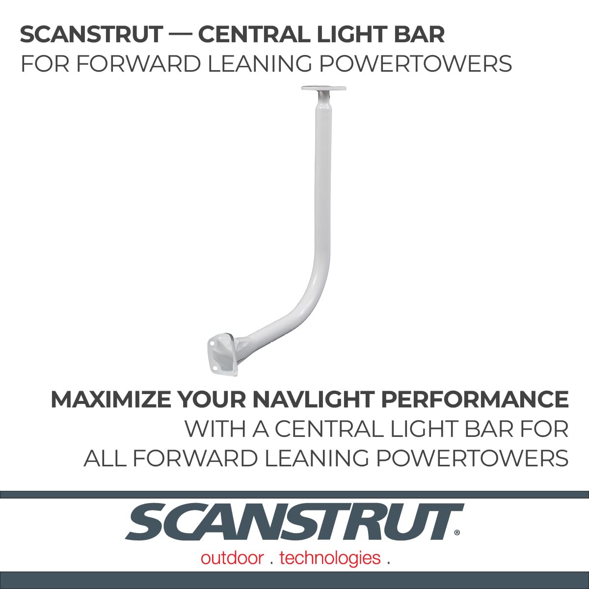 Forward Facing Scanstrut APT-F-LB-01 Aluminum Central Light Bar - White