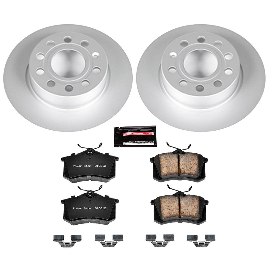 Power Stop Z23 CRK5671 Rear Evolution Geomet Coated Brake Kit For Audi A3, VW Beetle, VW G, VW Golf SportWa, VW Jetta [Model Specific]