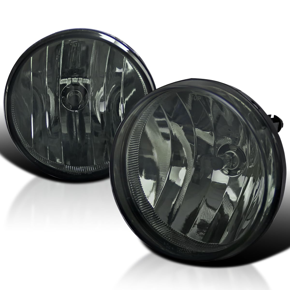 Smoke Lens Fog Lights + H8 Bulbs + Switch Included SPEC-D TUNING Compatible with 2007-2014 GMC Sierra 2500 3500Hd L+R Pair Assembly