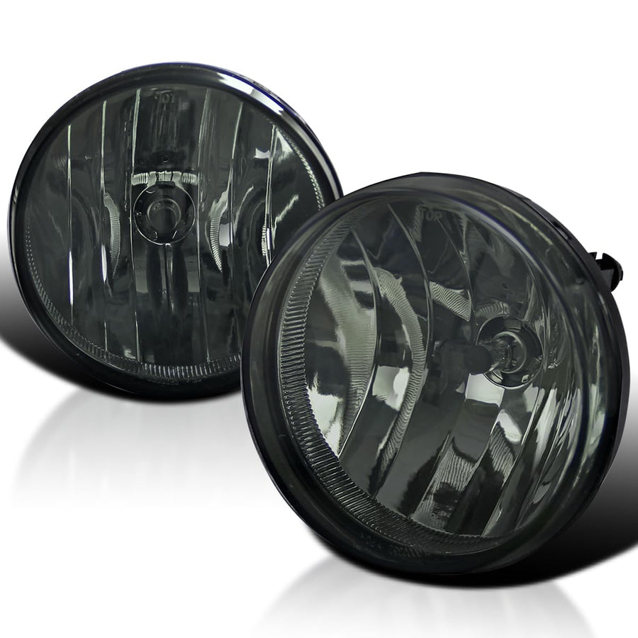 Smoke Lens Fog Lights + H8 Bulbs + Switch Included SPEC-D TUNING Compatible with 2007-2014 GMC Sierra 2500 3500Hd L+R Pair Assembly