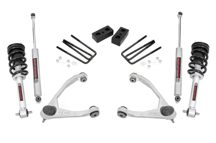3.5" Rough Country Lift Kit w/N3 Struts for 14-16 Chevy/GMC 1500 2WD - 198.23