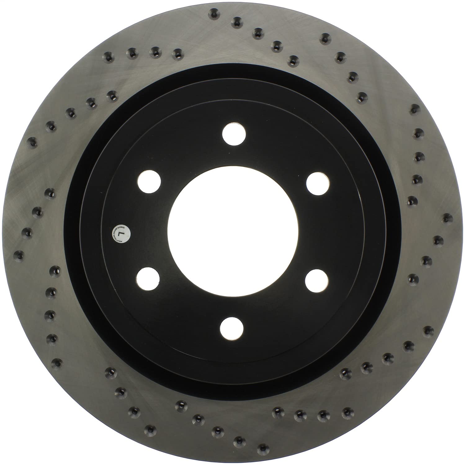 Left Stoptech 128.65153L Sport Cross Drilled Brake Rotor