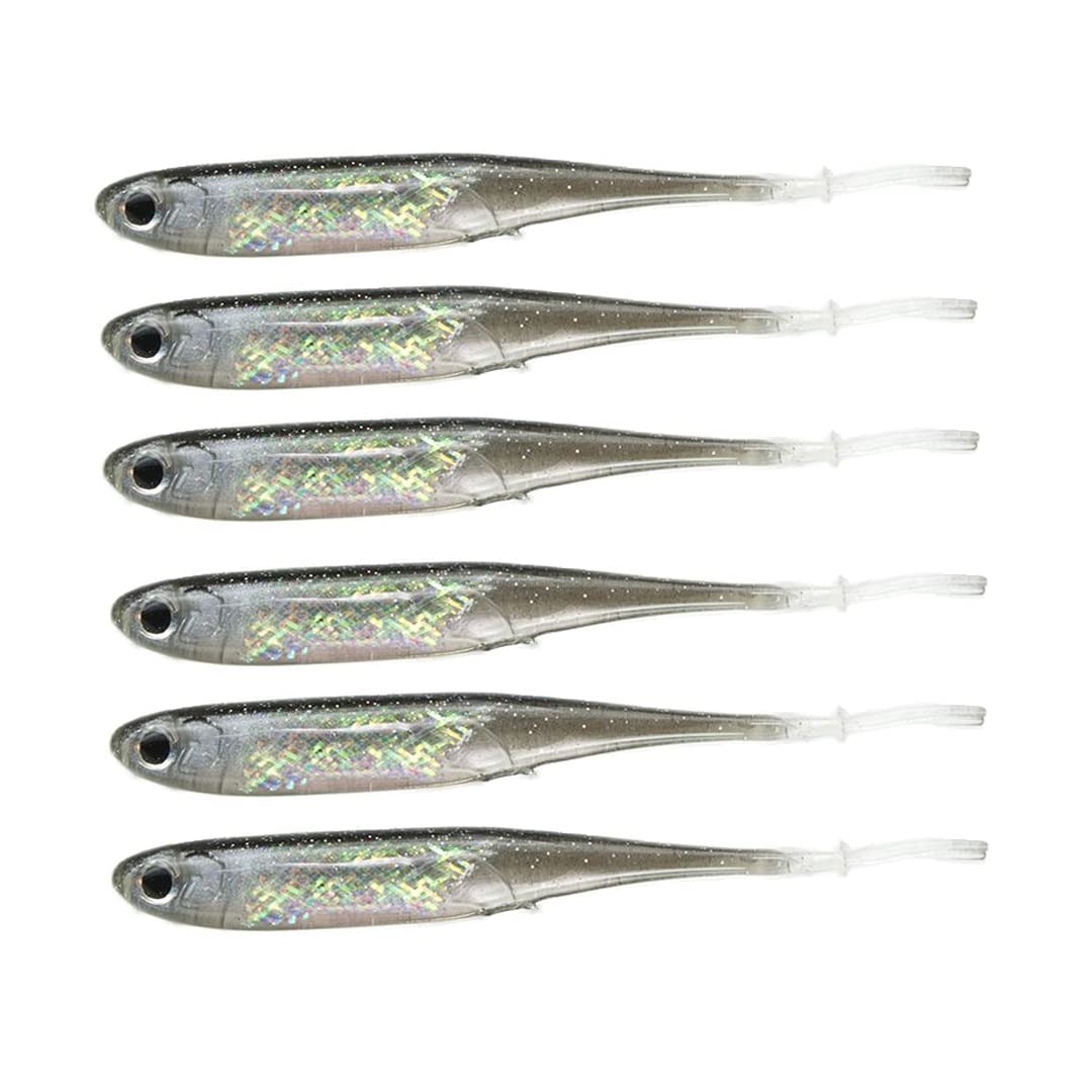 Bento Bait Lunkerhunt Fishing Lure (6 Pieces)| Each 3-Inch, Dace Color | Life-Like Saltwater and Freshwater Fish Baits, Award Winning, Soft Body for Bass Trout Fishing