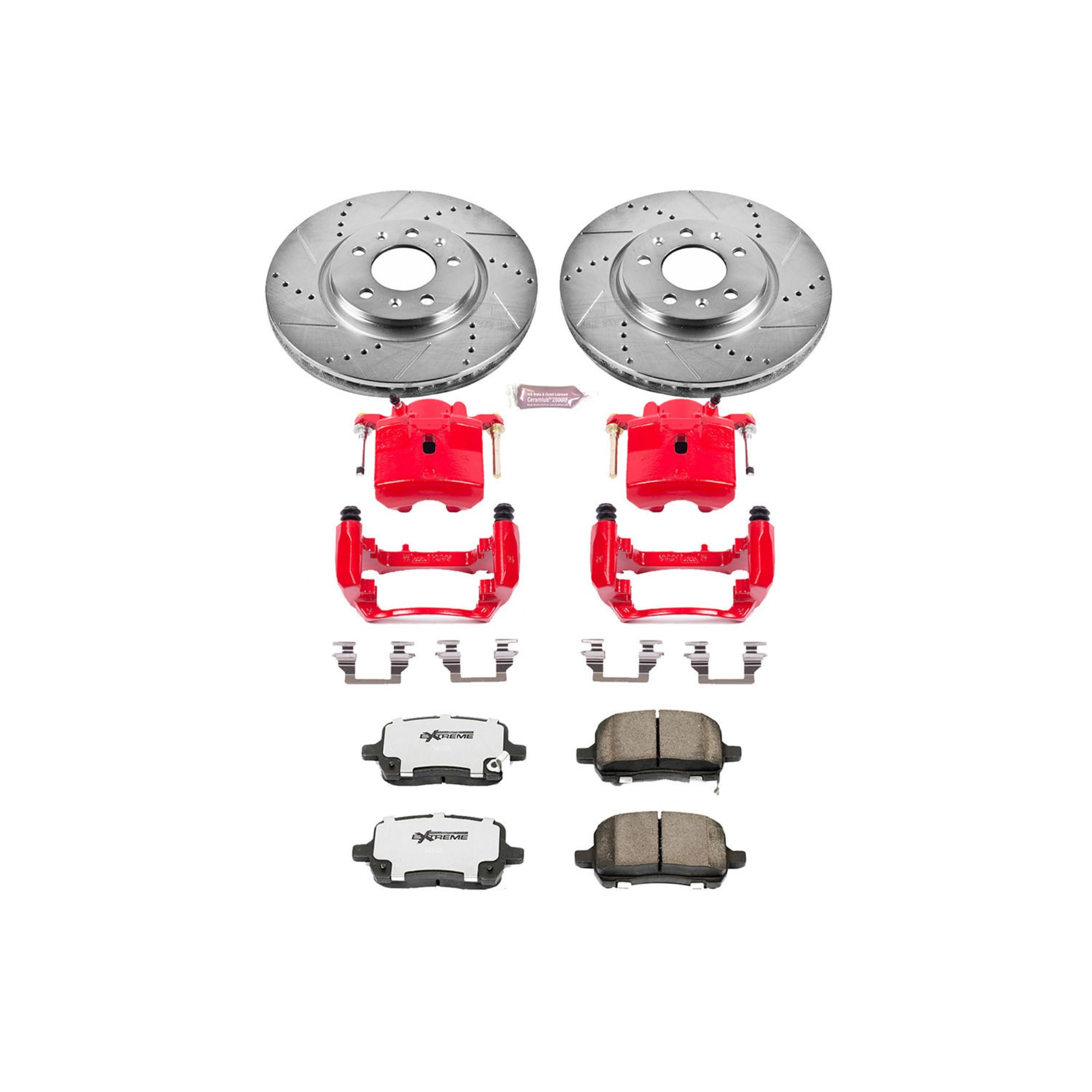 Power Stop Z26 KC1433-26 Street Warrior Front Brake Kit Pontiac Saturn For Pontiac Solstice 2006-2009, Saturn Sky 2007-2010 [Model Specific]