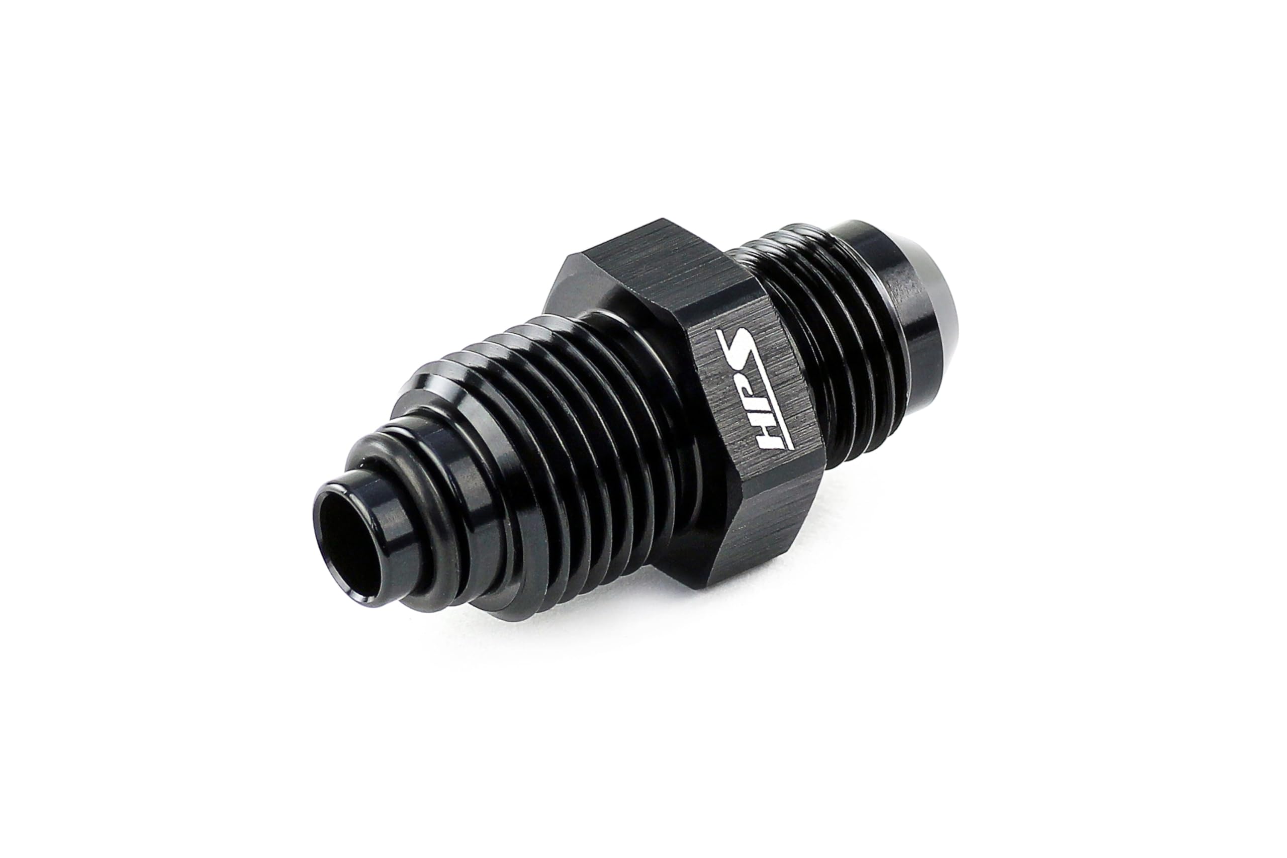 AN816-06-5818INV HPS Inverted Flare Adapter Fitting to AN, Aluminum, Size: AN-6 to 5/8"-18, Angle: Straight, Black