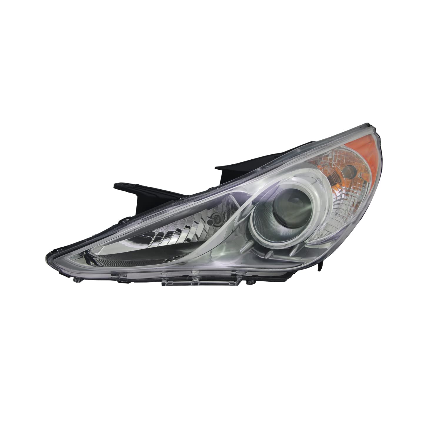 Left TYC Headlight Assembly Compatible with 2011-2014 Hyundai Santa Fe