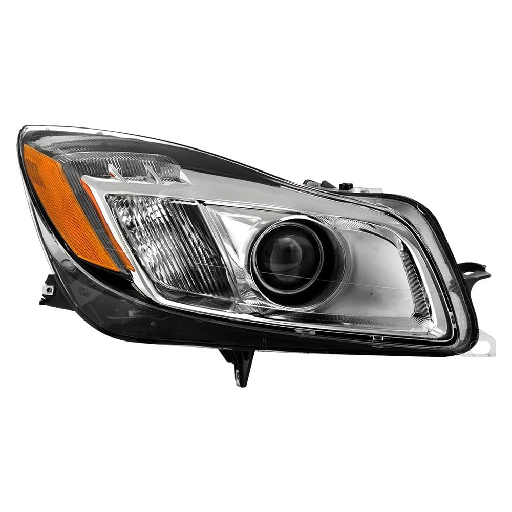 Buick Regal 11-13 Spyder (POE) HID w/LED DRL Clear Ring Projector Headlights - Low Beam-D1S(Not Included) ; High Beam-D1S(Not Included) ; Signal-PY21W(Included) - OE Right