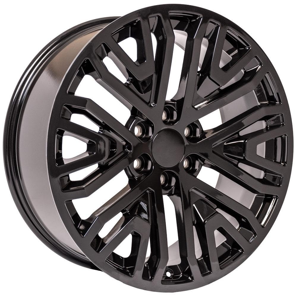 CV37 OE Wheels 22" Replica Wheel CV37 Fits GMC Sierra Rim 22x9 Black Wheel
