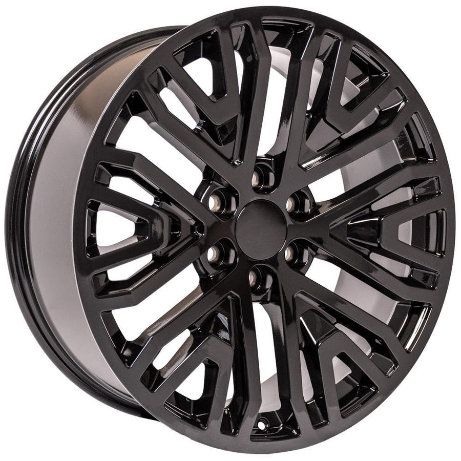 CV37 OE Wheels 22" Replica Wheel CV37 Fits GMC Sierra Rim 22x9 Black Wheel