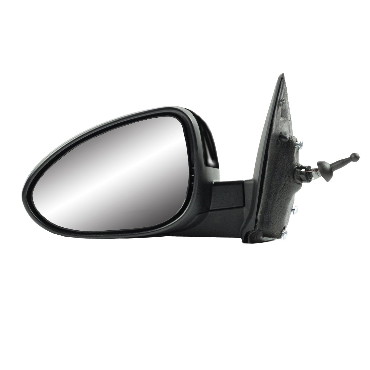Fit System Driver Side Mirror for Hatchback Chevrolet Sonic, Sedan, Textured Black w/PTM Cover, Foldaway, Manual Remote