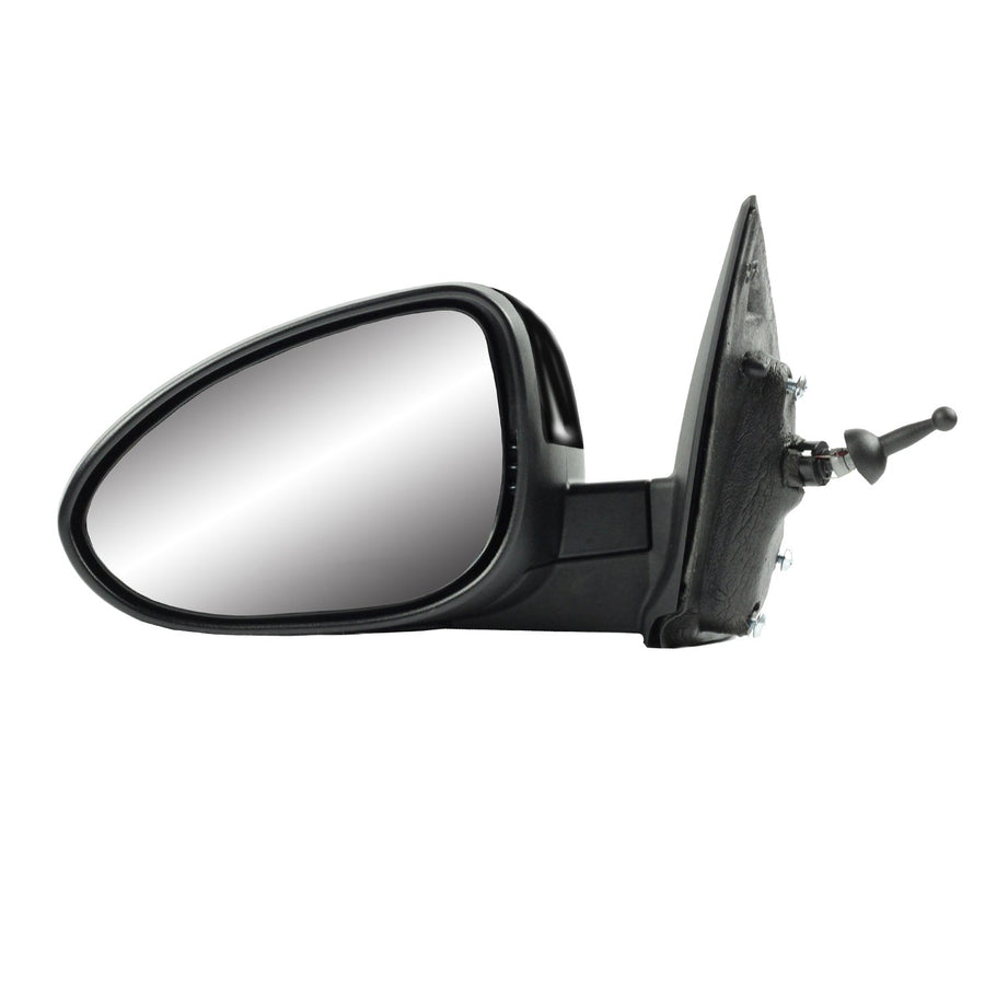 Fit System Driver Side Mirror for Hatchback Chevrolet Sonic, Sedan, Textured Black w/PTM Cover, Foldaway, Manual Remote