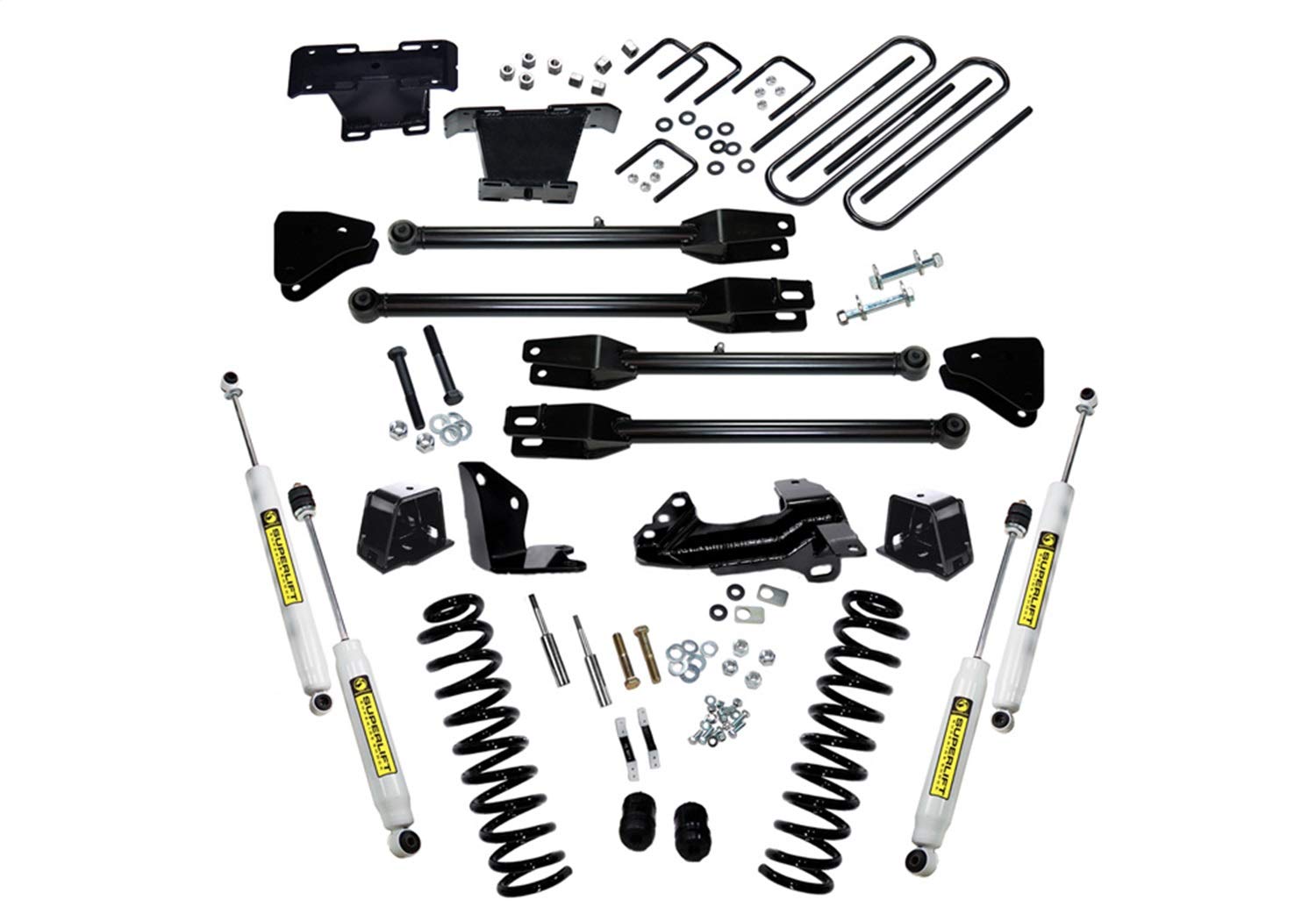 SUPERLIFT SUSPENSION RealTruck 4" Lift Kit for Ford F-250/F-350 | Complete Lift Kit with Front & Rear Shadow Series Shocks and 4-Link Arms | K230 | Fits 2005-2007 Ford F-250 / F-350 4WD
