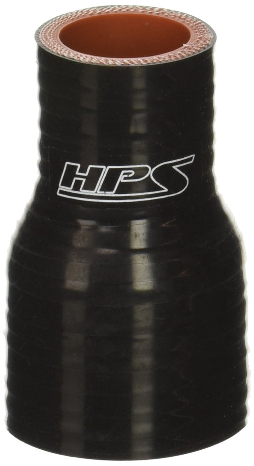 HPS Silicone HTSR-100-150-BLK High Temperature 4-ply Reinforced Reducer Coupler Hose, 100 PSI Maximum Pressure, 3" Length, 1" > 1-1/2" ID, Black