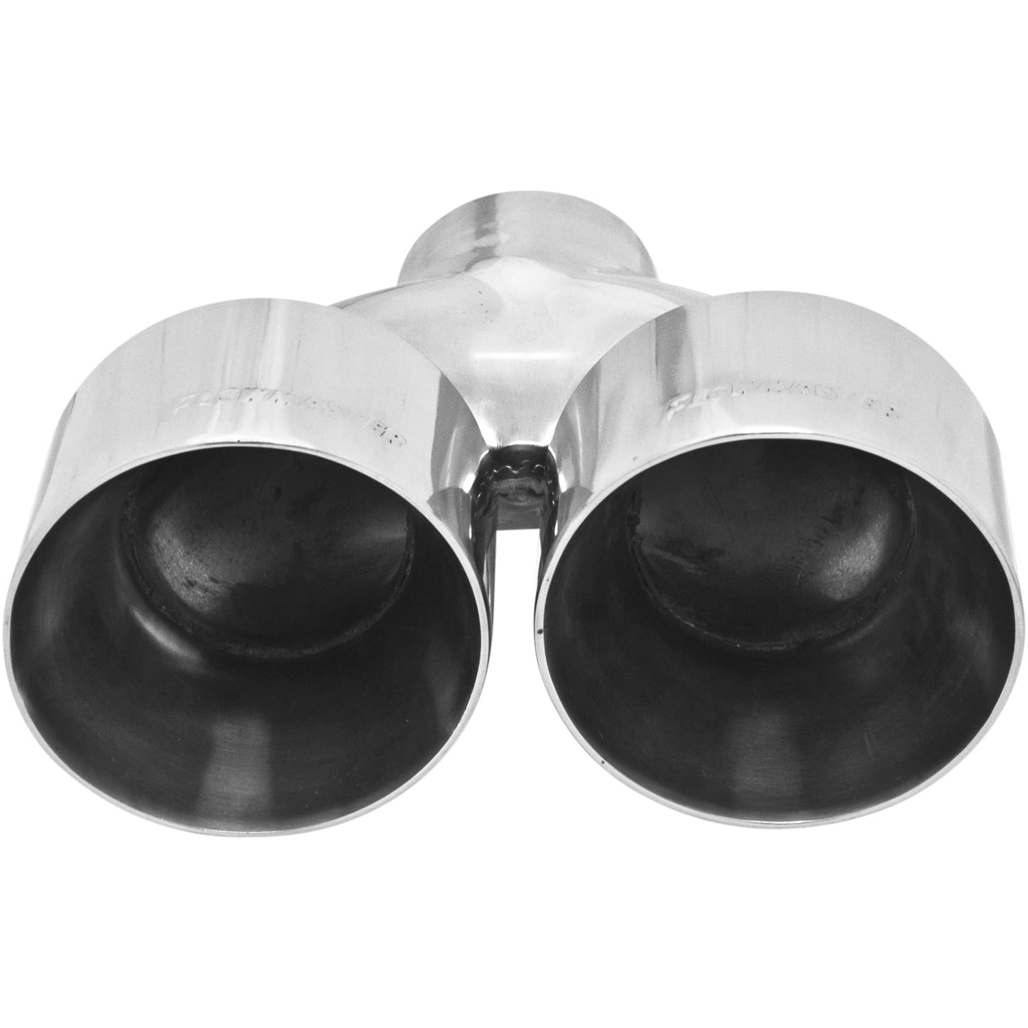 Flowmaster Exhaust Tip Dual 4 Inch Polished Angle Cut 304 Stainless Steel Fits 2.50 Inch Tubing Weld on