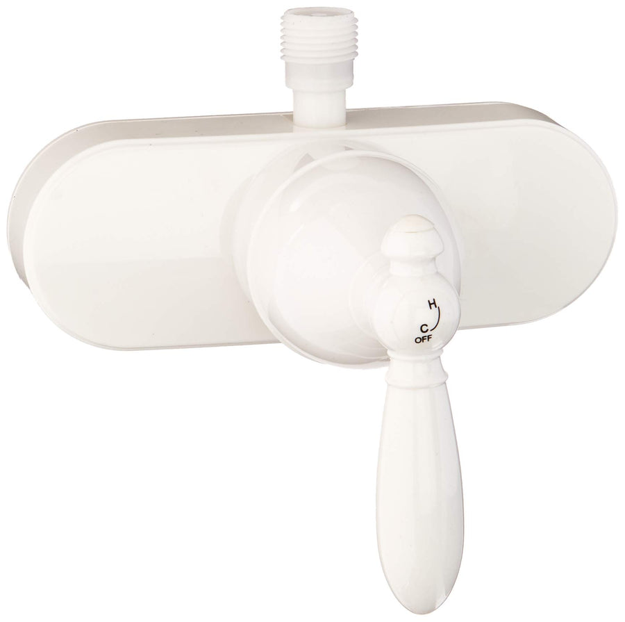 U-YSL53VBWLVR-E Empire Faucets 4" Single Lever Shower Valve with Decorative Lever Handle & Vacuum Breaker - White