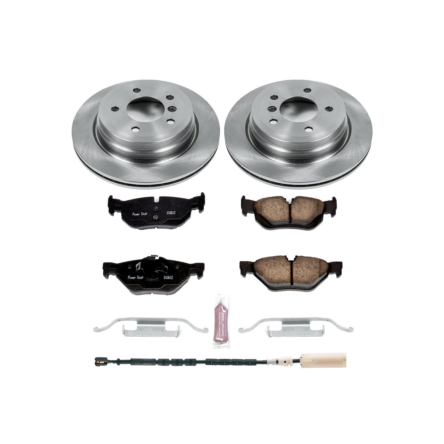 Power Stop KOE7008 Rear Replacement Brake Kit-OE Brake Rotors & Ceramic Brake Pads For BMW X1 2013-2015 [Model Specific]