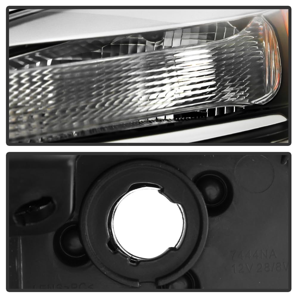 Chevy Equinox 2016-2017 Spyder (xTune) OEM Style Headlights - Left and Right - Low Beam-H11(Not Included) ; High Beam-9005(Not Included) ; Signal-7444NA(Not Included) -OE Chrome