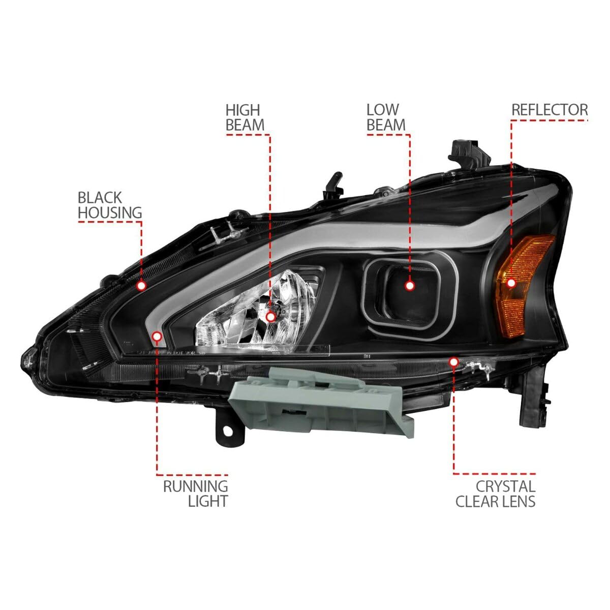 Black Anzo LED DRL Bar Headlights
