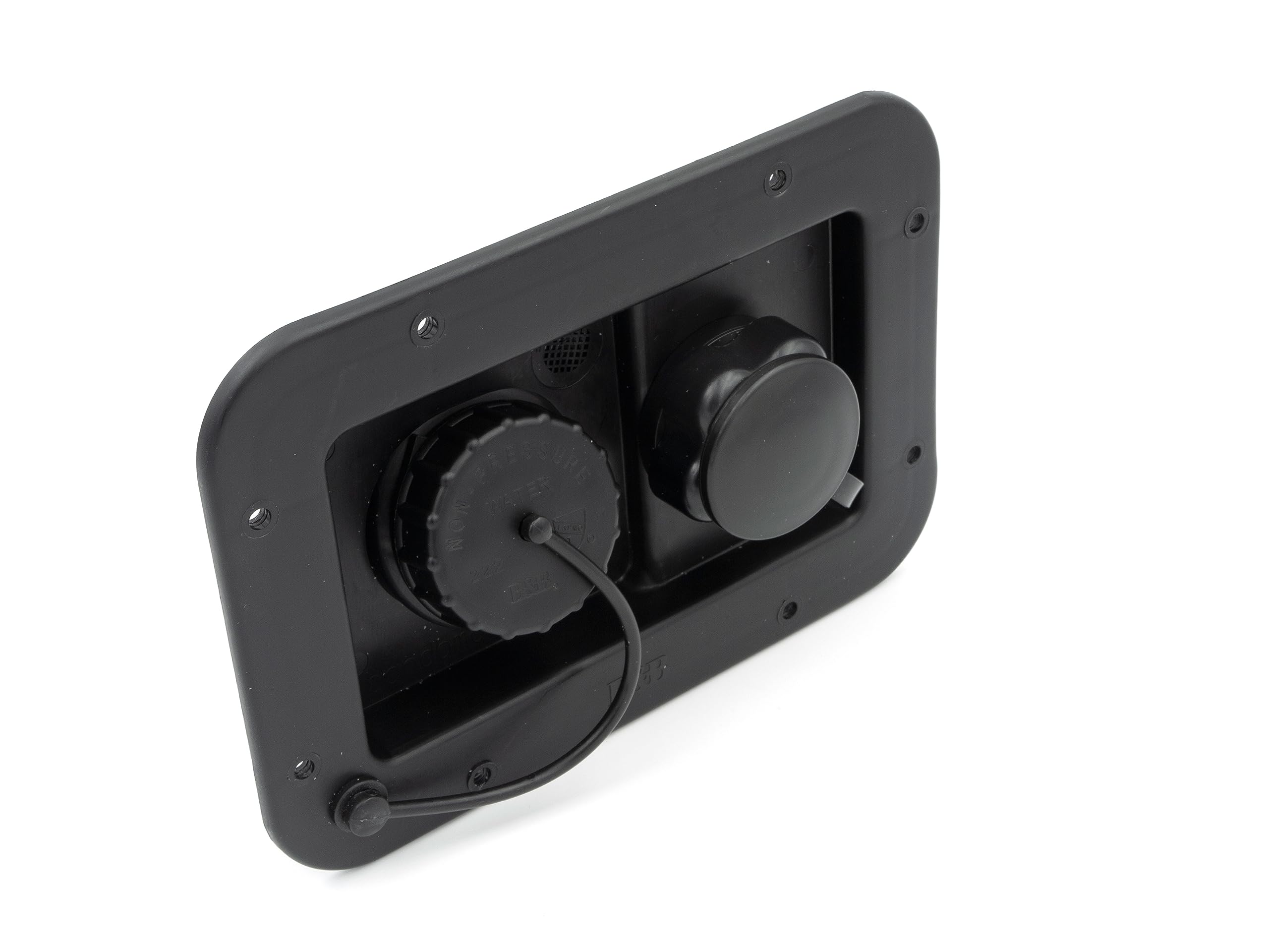 B&B Molders, City/Gravity Water Fill Dish 94223 with Plastic Check Valve – Black, Leak-Tested UV-Stable Acrylonitrile Construction, OEM Replacement – Made in USA