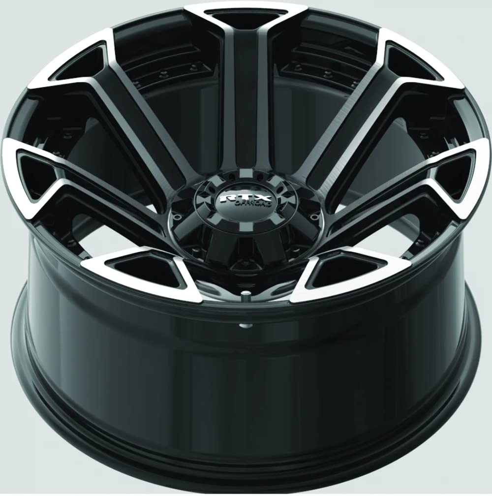 Peak RTX Custom Wheel - 20x10, -18 Offset, 5x127 Bolt Pattern, 71.5mm Hub - Black Machined Rim