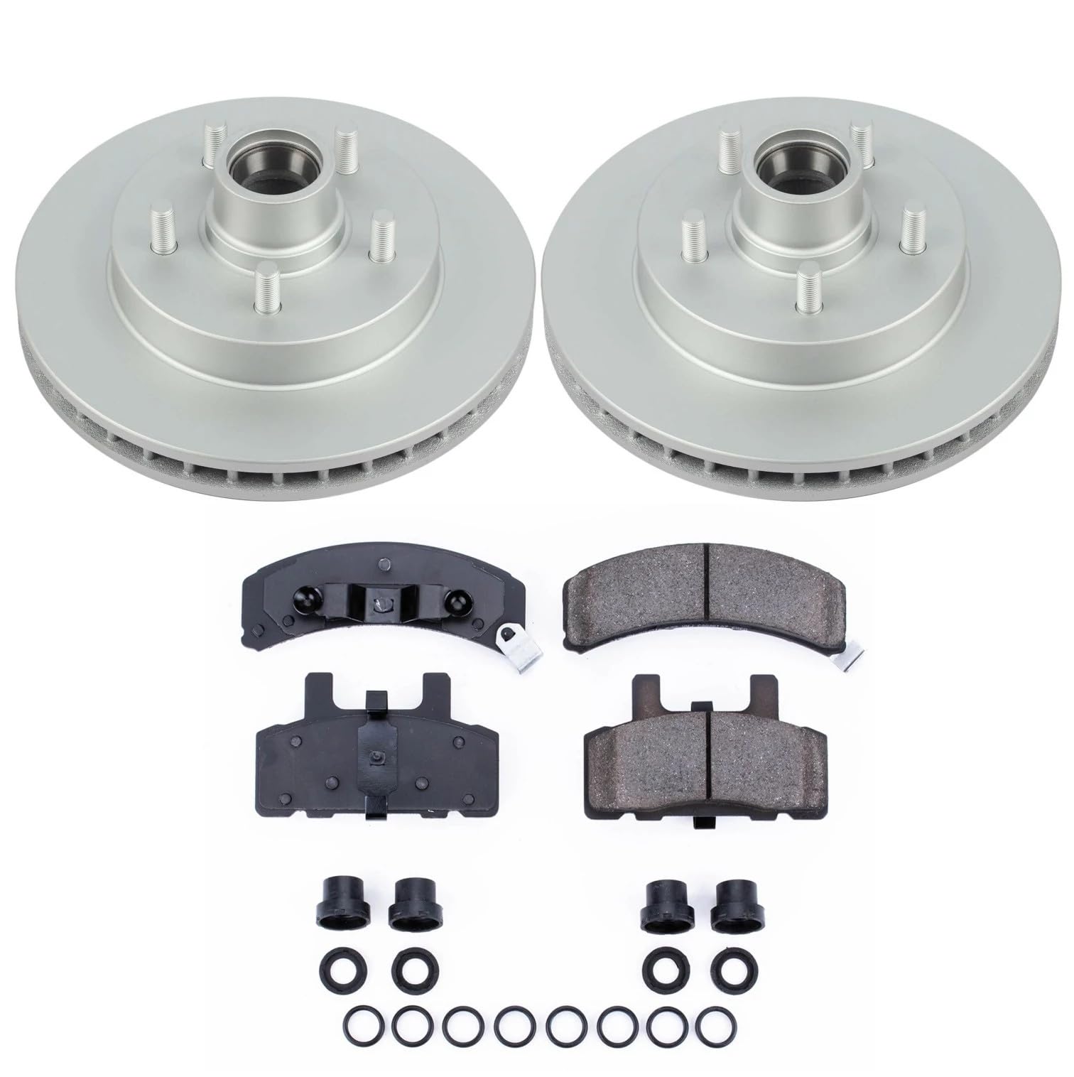 Power Stop Z17 Front Coated Rotor Kit-Coated Brake Rotors & Ceramic Brake Pads For C1500, C1500 Suburban, Express 1500, Tahoe, Savana 1500, Yukon [Model Specific]