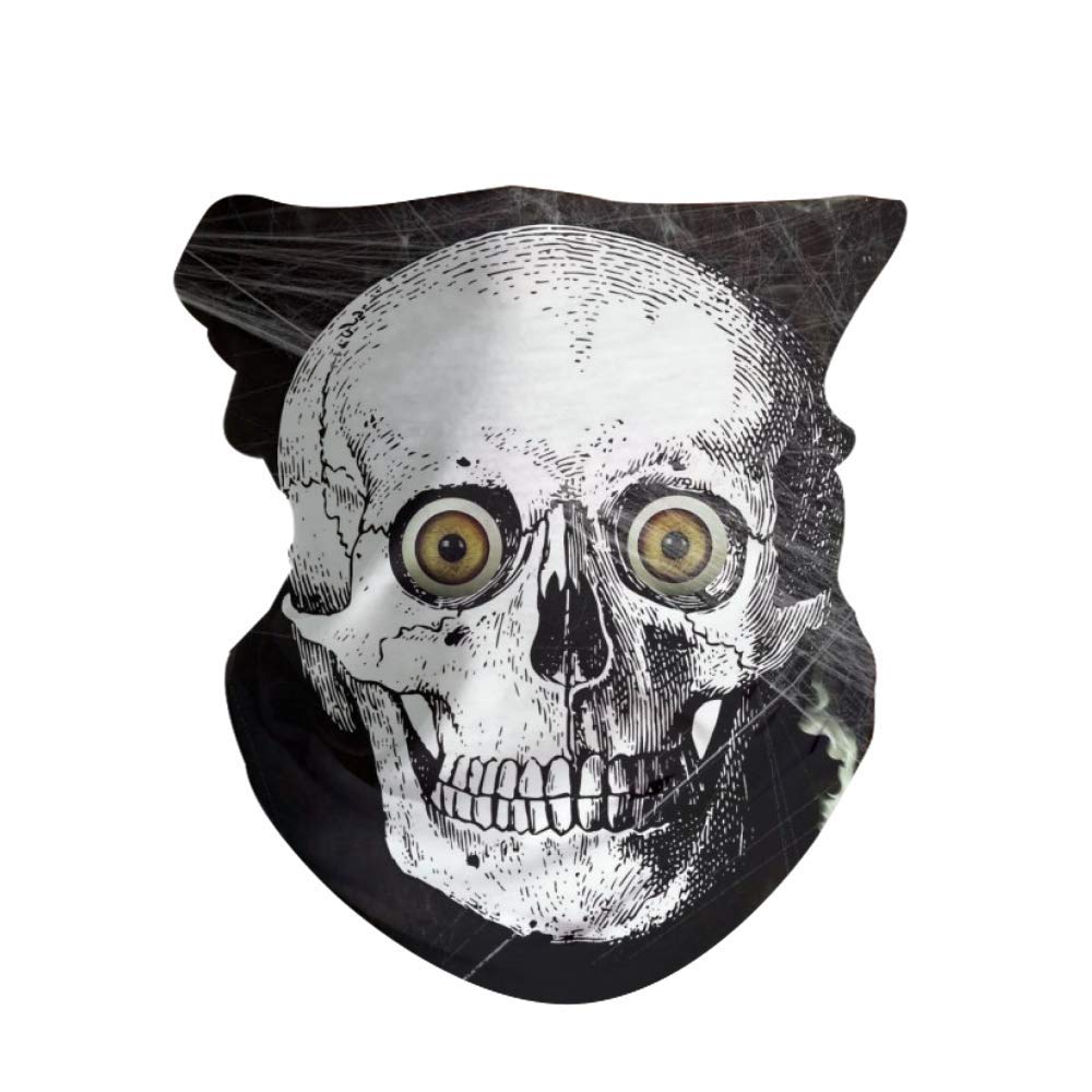 Unisex Rave Seamless Bandana Neck Gaiter Tube Mask Headwear, Motorcycle Face Mask for Men Women Face Scarf