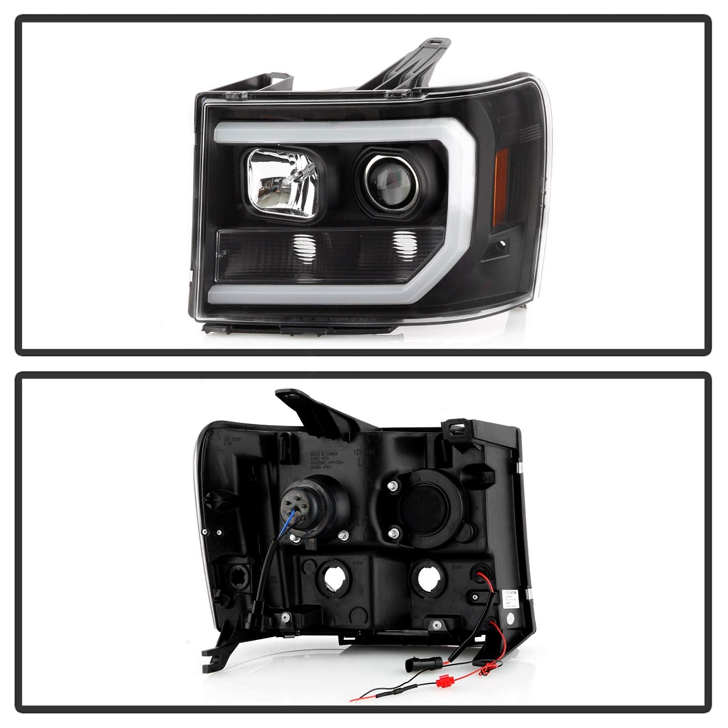 Projector Headlight Spyder - (PRO-YD-GS07V2-LBDRL-BKV2)