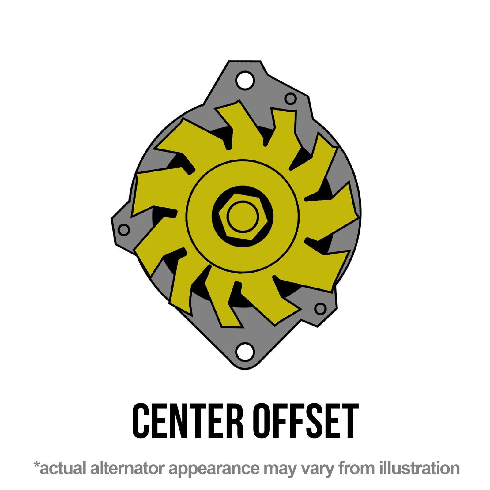 Alt GM CS130 Powermaster Black 140A 6 grv Pulley Str MTG 6.61" 1-Wire or OE Hookup