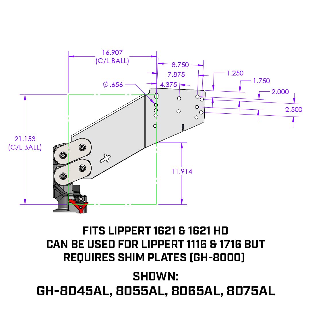Fifth Wheel to Gooseneck GEN-Y Hitch SnapLatch Coupler | 3,500-6,500 Pound Pin Weight Range | 30K Pound Towing Capacity | Compatable with 2 5/16" Gooseneck Ball