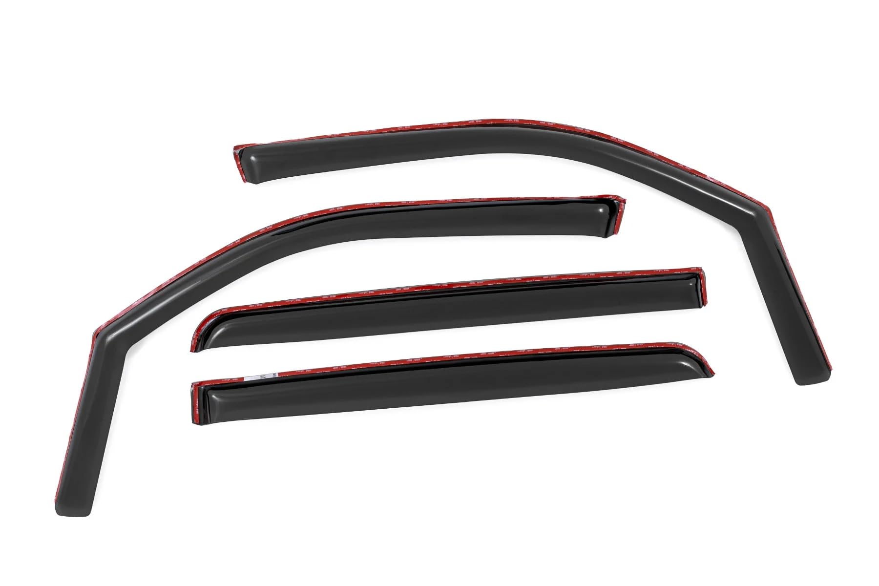 Rough Country Window Rain Guards in-Channel for Ram 1500 (2019-2025), 1500 TRX Crew Cab (2021-2024) - Low Profile Window Visors, 4-Pc Rain Guard for Trucks