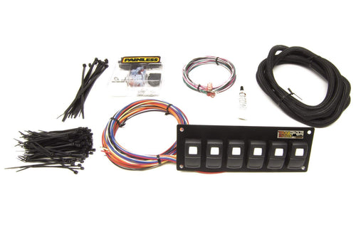 57104 Painless Performance Trail Rocker 6-Switch Panel, In-Dash Mount