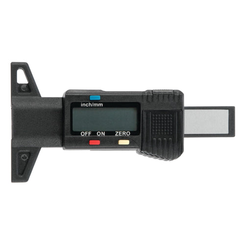 Large LCD Display Performance Tool 60310 Tire Tread Depth Gauge - Easy Reading, Zero Setting, Metric/Inch Interchangeable, Manual On/Off