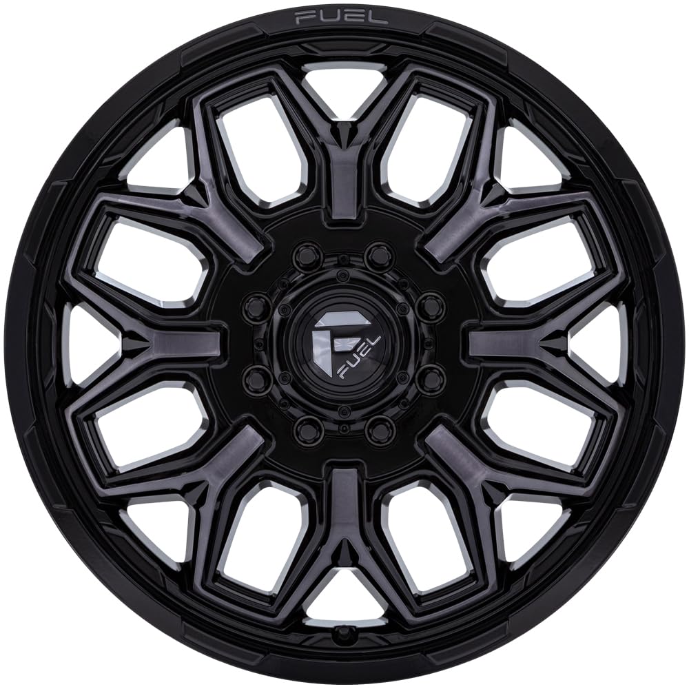 FUEL OFF-ROAD 22X8.25 FLUX DUALLY 8X6.5 8.72 104mm GLOSS BLACK BRUSH-FC GRAY TINT - D87522828D