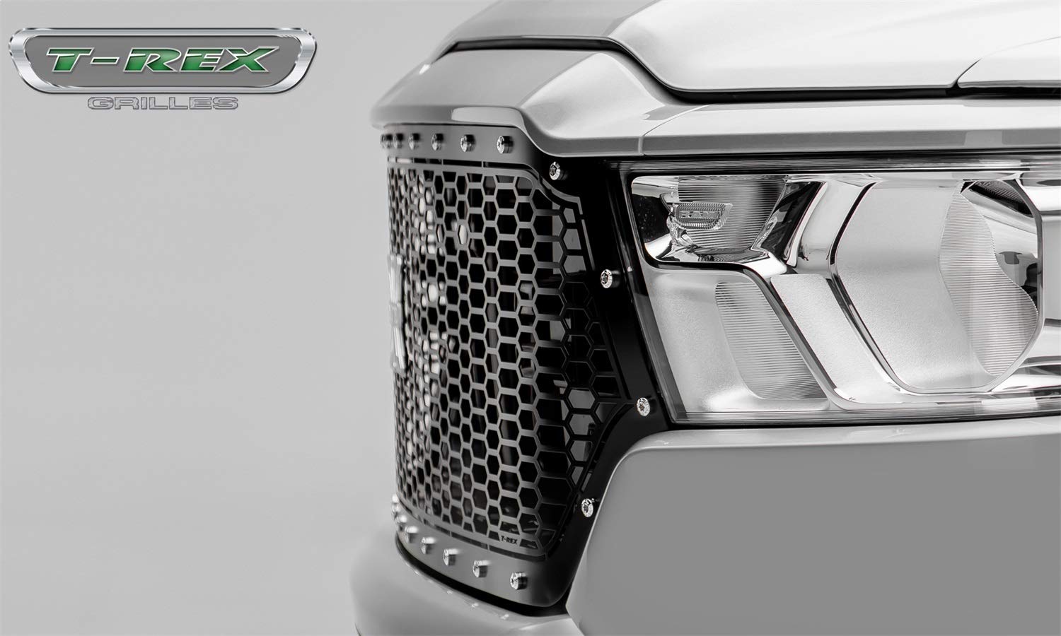 2019-2022 Ram 1500 Laramie, Lone Star, Big Horn, Laser X Tradesman Grille, Black, 1 Pc, Replacement, Chrome Studs, Does Not Fit Vehicles with Camera - PN #7714651