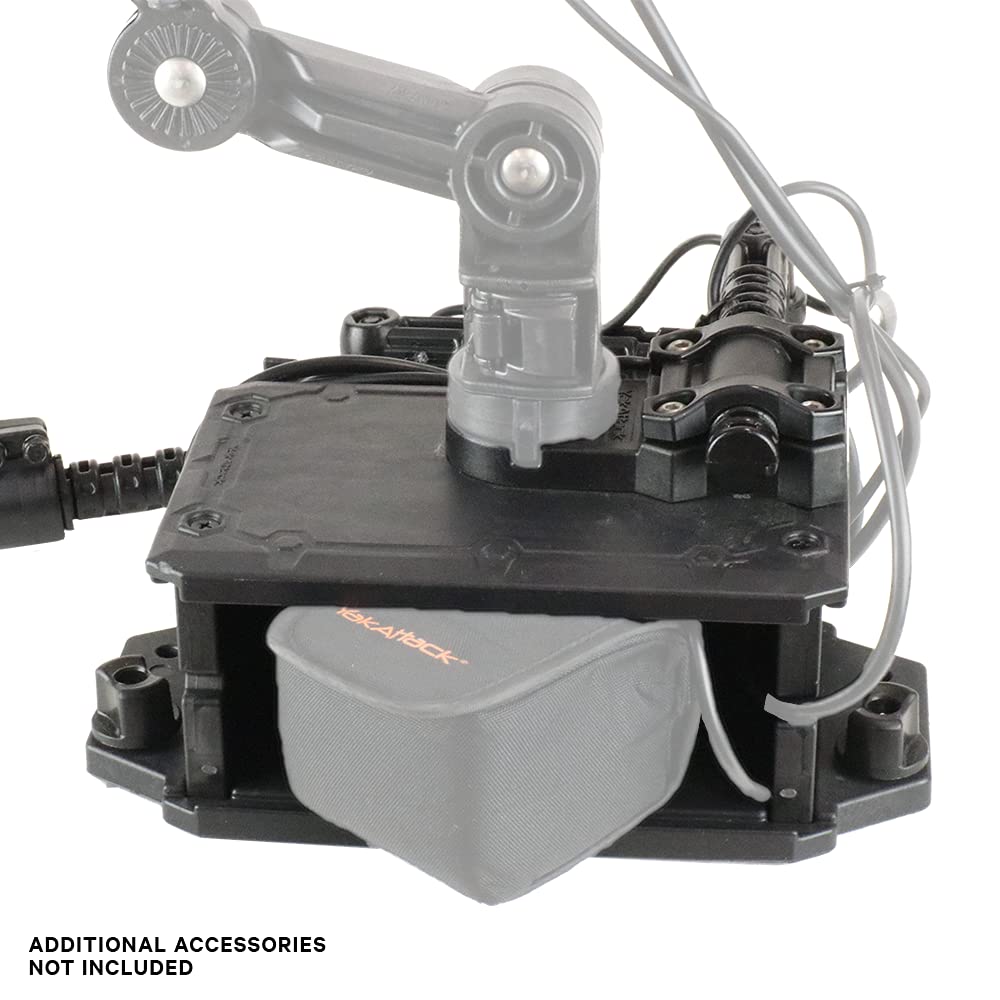 YakAttack Switchblade Transducer Arm with CellBlok | Track-Mounted Battery Box & Adjustable Fish Finder Mounting System for Kayaks | No-Drill, Easy Install | Made in USA