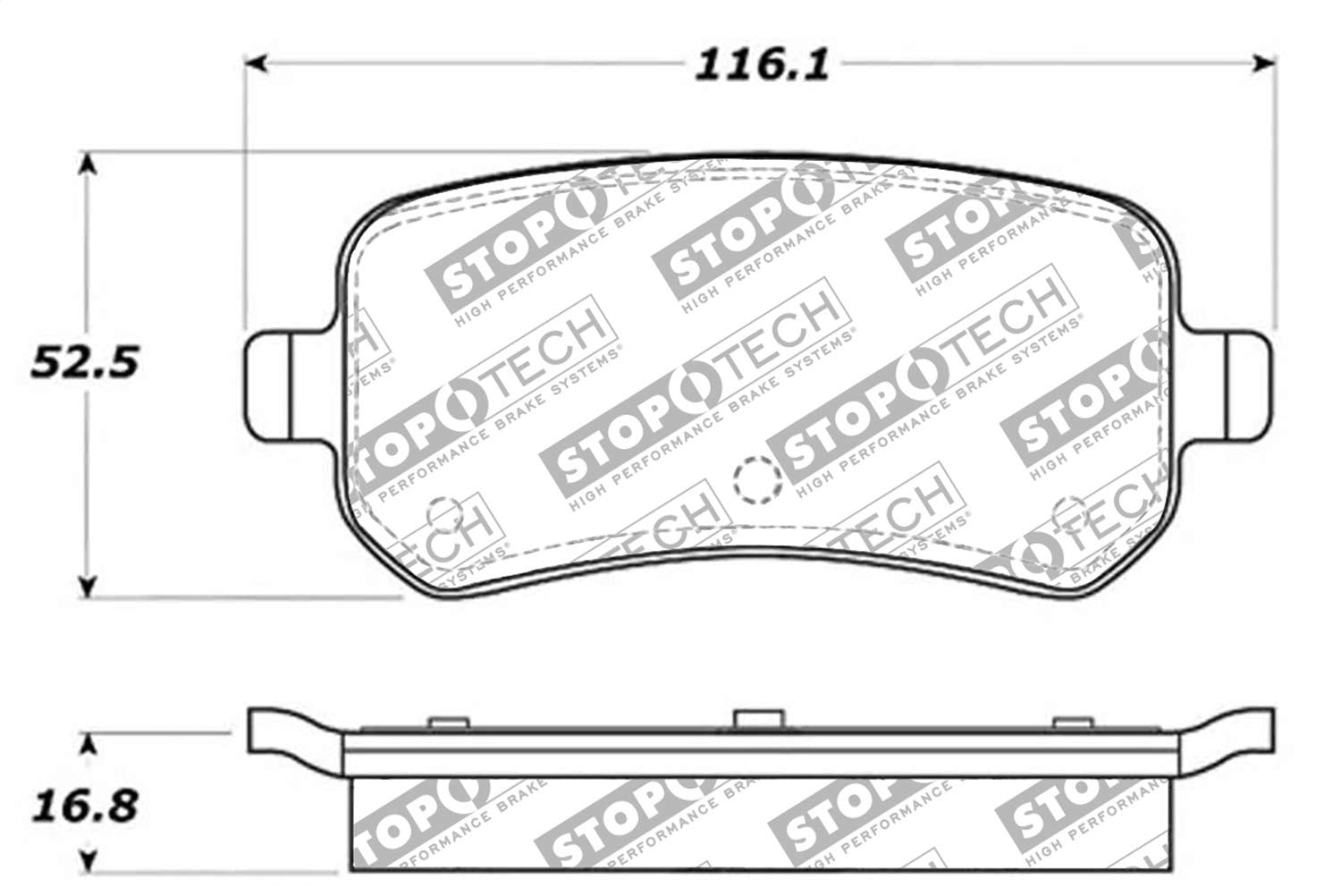 Brake Pads StopTech 305.10210 Street Select with Hardware