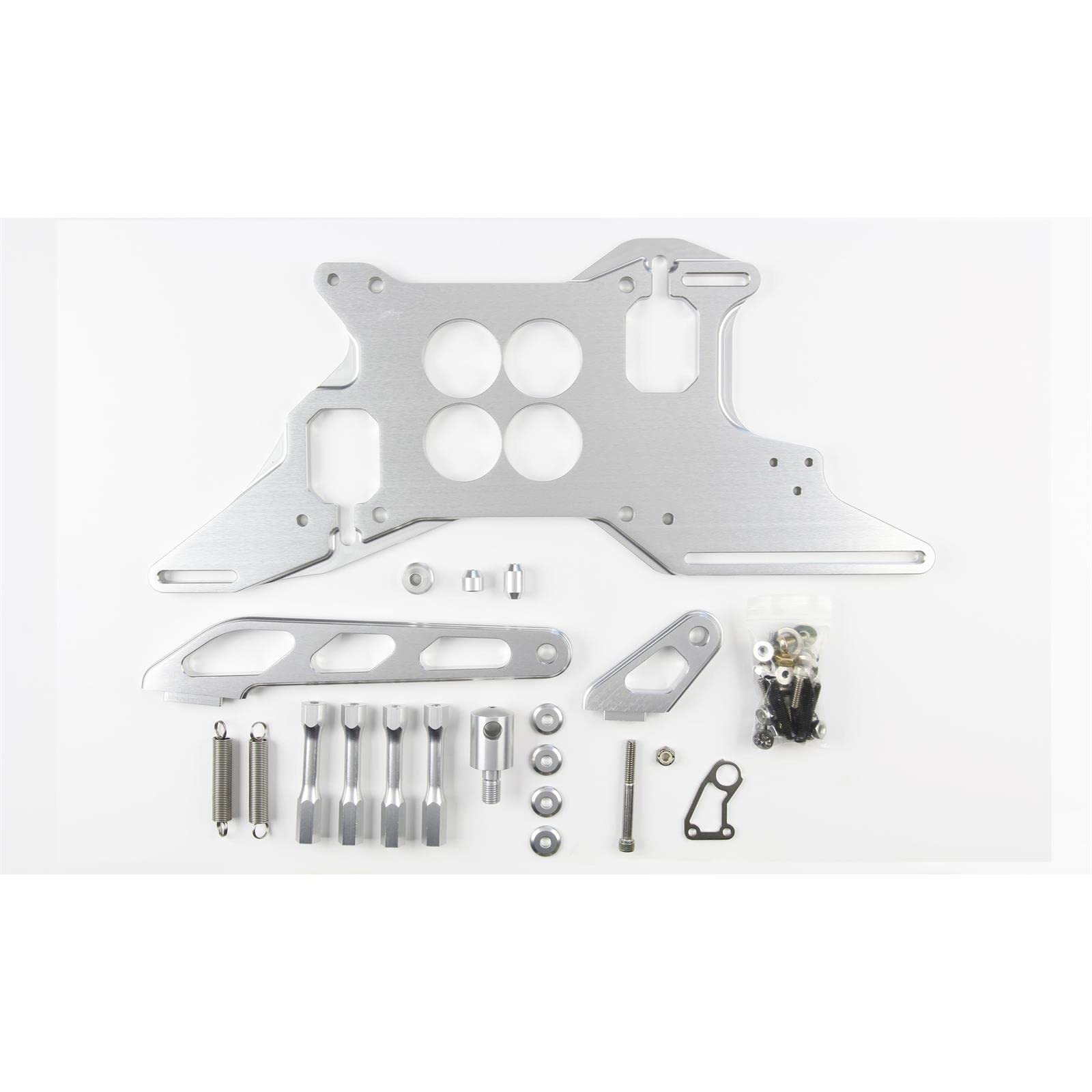 1.75" Bore Lokar Performance Products 4150 4 Hole Plenum Clear Push/Pull Throttle Cable Mounting Bracket & Spring Return Kit